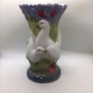 Vintage M. Requena Porcelain Dove Vase